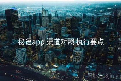 秘语app 渠道对照 执行要点