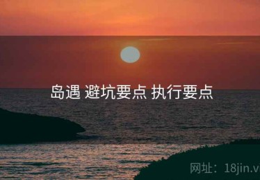岛遇 避坑要点 执行要点