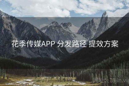 花季传媒APP 分发路径 提效方案