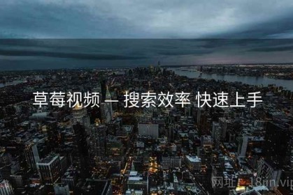 草莓视频 — 搜索效率 快速上手