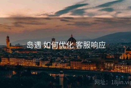 岛遇 如何优化 客服响应