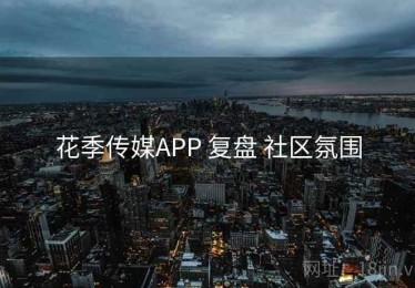 花季传媒APP 复盘 社区氛围