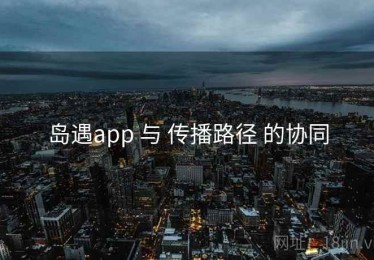 岛遇app 与 传播路径 的协同
