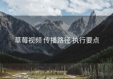 草莓视频 传播路径 执行要点