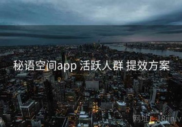 秘语空间app 活跃人群 提效方案