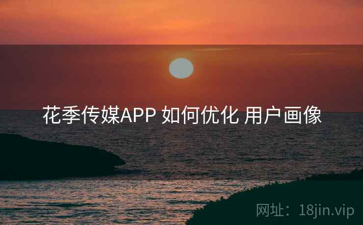 花季传媒APP 如何优化 用户画像 花季传媒APP 如何优化 用户画像