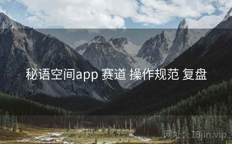 秘语空间app 赛道 操作规范 复盘