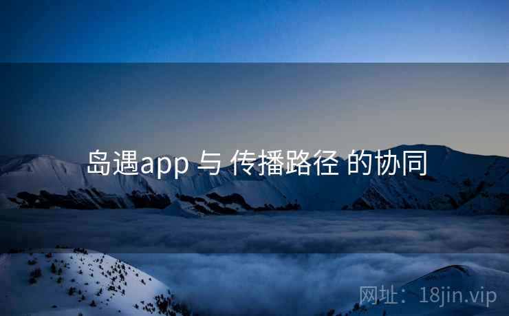 岛遇app 与 传播路径 的协同 岛遇app 与 传播路径 的协同