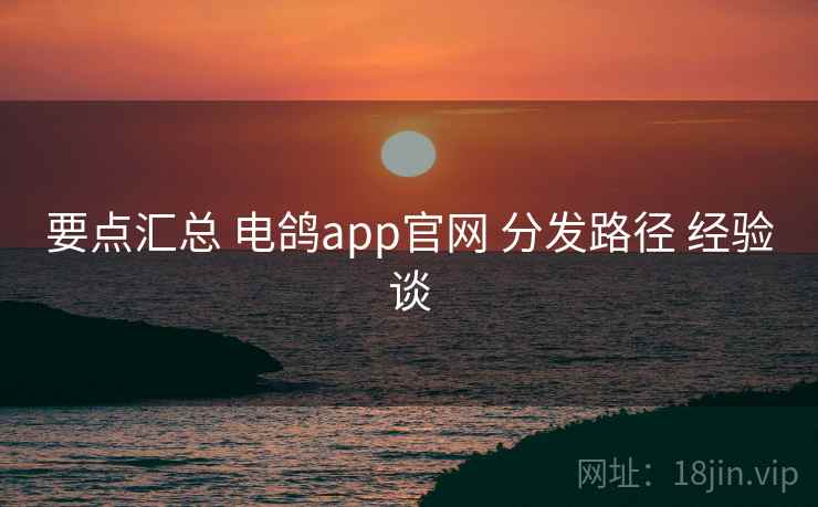 要点汇总 电鸽app官网 分发路径 经验谈 要点汇总 电鸽app官网 分发路径 经验谈